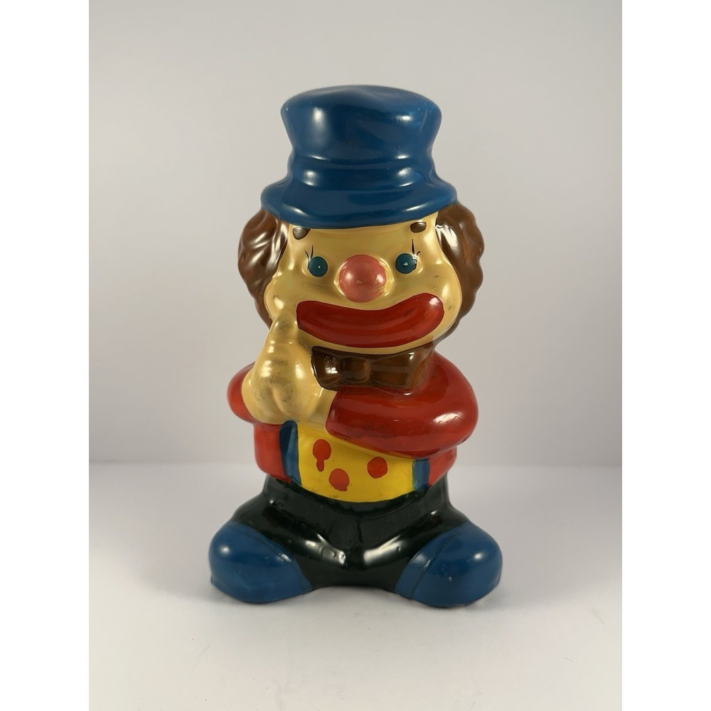 Vintage Smiling Clown Piggy Bank with Stopper‎
